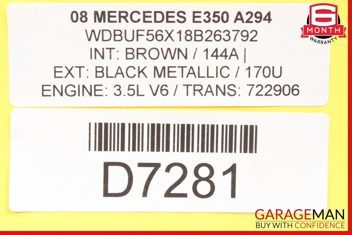 03-09 Mercedes W211 E350 E63 AMG Rear Right Side Exterior Door Handle Black OEM