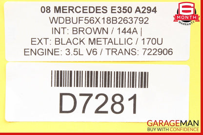 03-09 Mercedes W211 E350 E63 AMG Rear Right Side Exterior Door Handle Black OEM