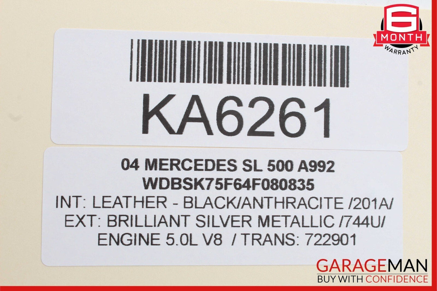 03-08 Mercedes R230 SL500 Front Left Driver Convertible Top Latch Catch Lock OEM