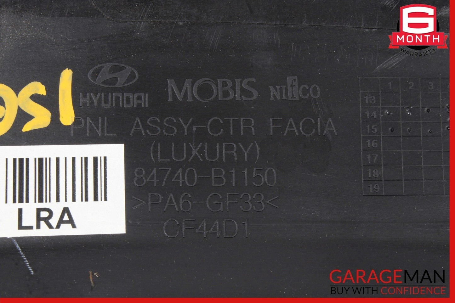 15-16 Hyundai Genesis A/C Heater Climate Control Bezel Trim OEM