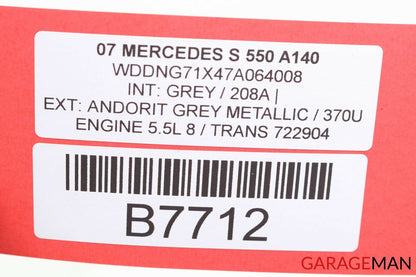 07-13 Mercedes W221 S550 CL550 Rear Trunk Fuse Box Relay Block Q02 OEM