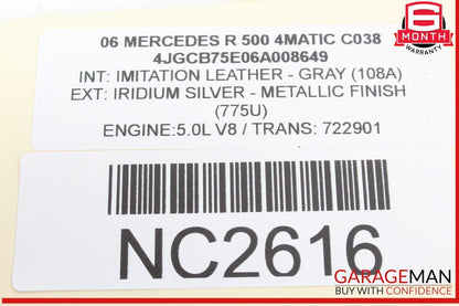 06-13 Mercedes W251 R500 4MATIC Rear Left Driver Side Quarter Sound Speaker