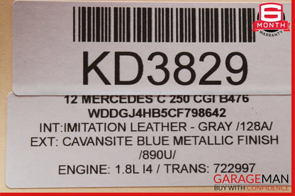 12-14 Mercedes W204 C250 C63 AMG Front Left Side Door Rear View Mirror Blue OEM