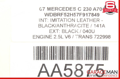 01-07 Mercedes W203 C230 C280 C320 Front Right Side Door Control Module Unit