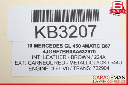 06-13 Mercedes GL450 ML450 Rear Left Side Exterior Door Handle Carneol Red