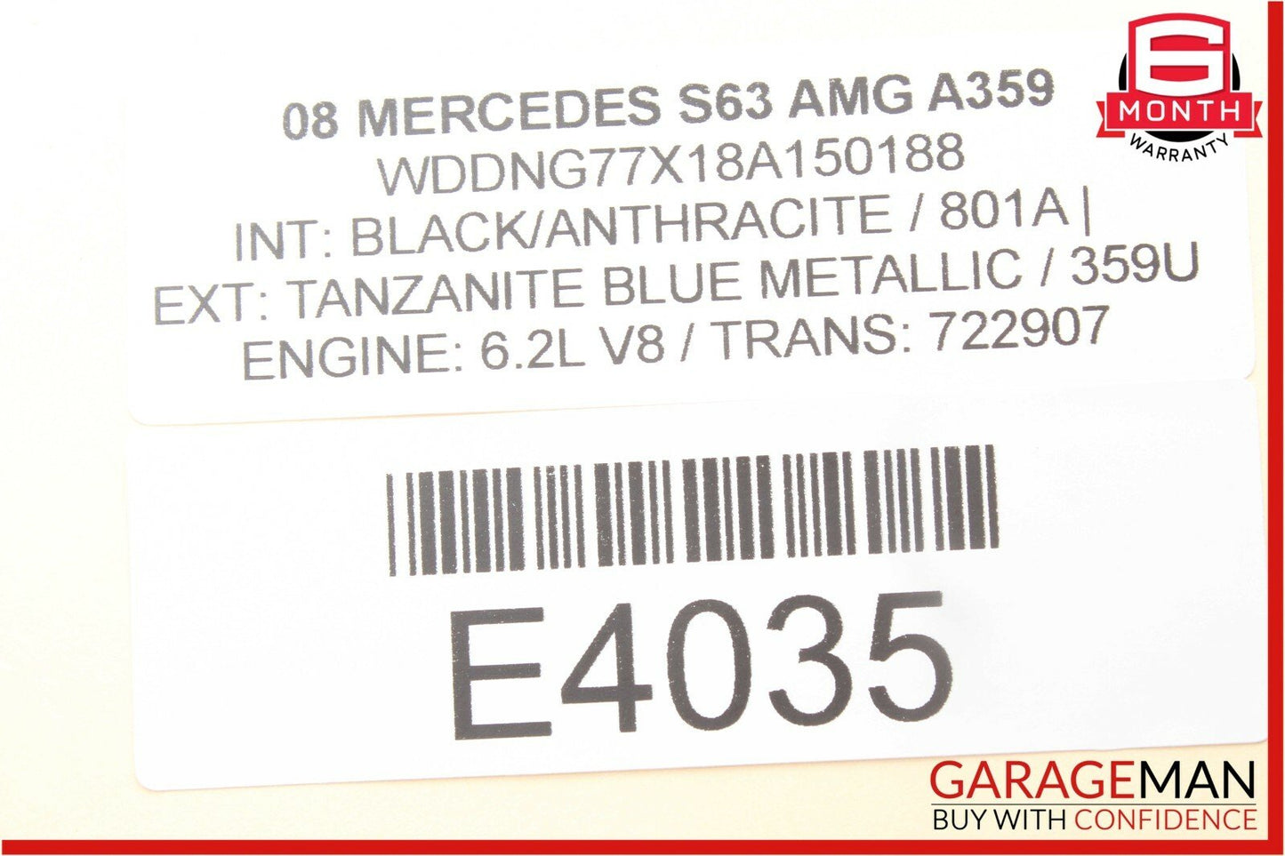 07-13 Mercedes W221 S63 AMG Front Right Exterior Door Handle Keyless Go Blue OEM