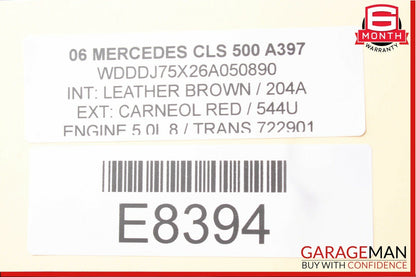 06-09 Mercedes W219 CLS500 CLS550 CLS63 AMG Dome Light Lamp OEM