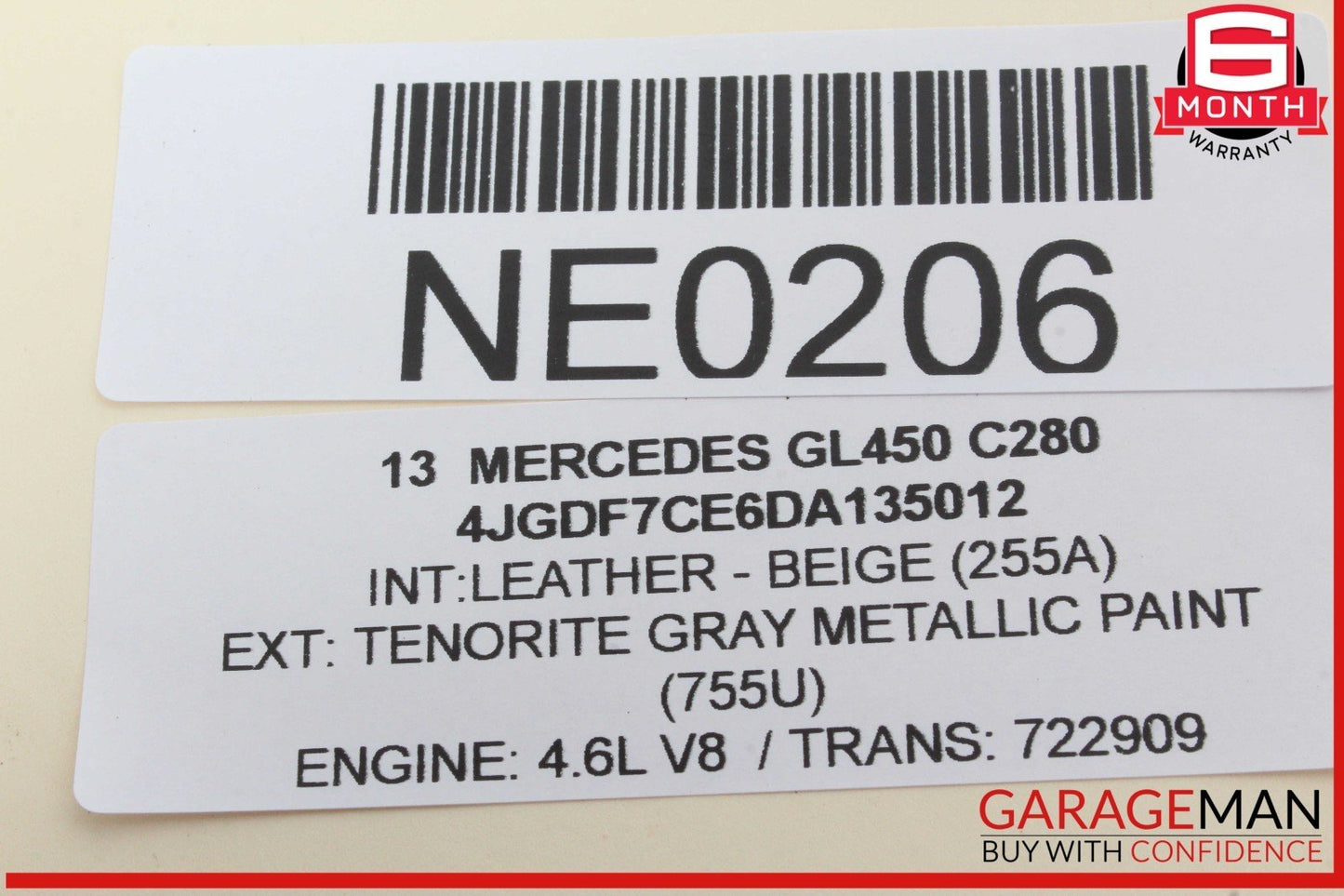 12-19 Mercedes X166 GL450 GL550 Front Right Side Window Regulator Motor OEM