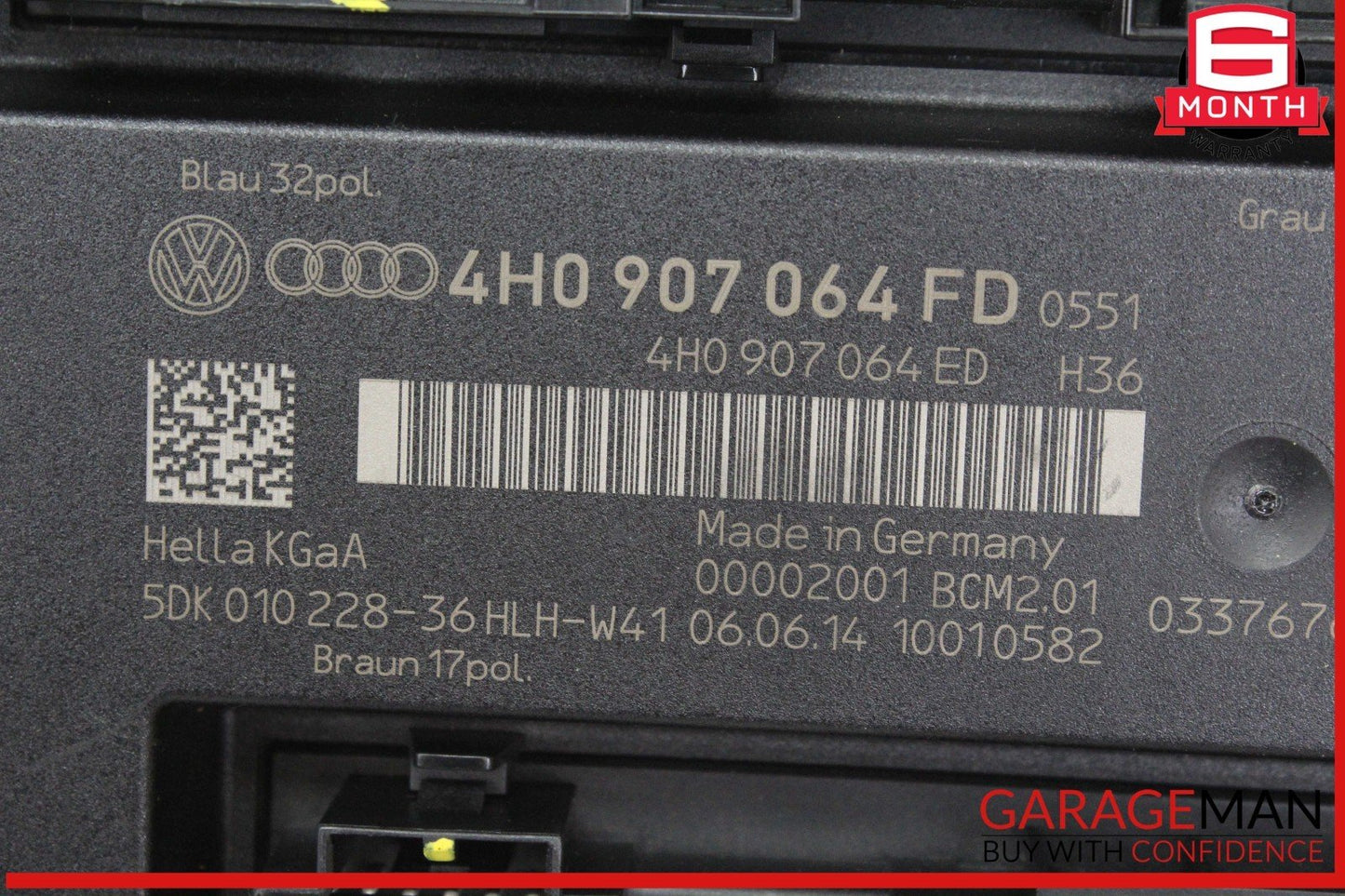 12-18 Audi A6 S6 A7 BCM Comfort Body Control Module Unit 4H0907064FD OEM