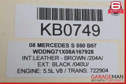 07-10 Mercedes W221 S550 CL550 Bluetooth Communication Module 2218709092 OEM