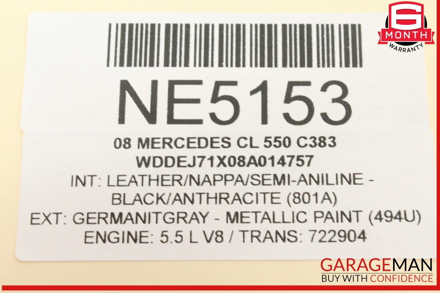 07-13 Mercedes W216 CL550 S550 Rear Trunk Lid Latch Lock Actuator 2217500085 OEM