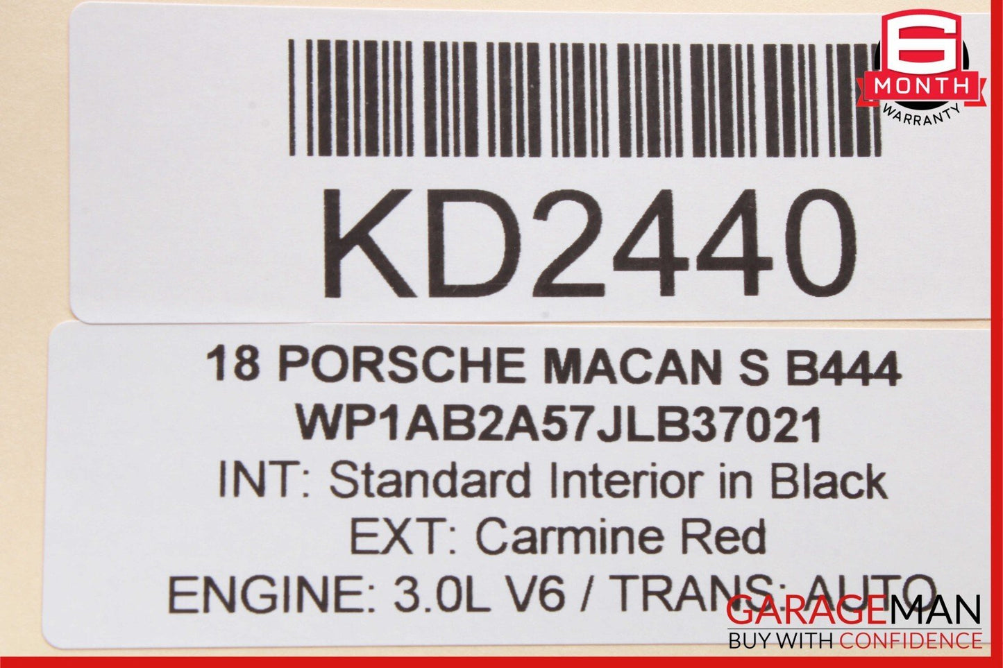 15-18 Porsche Macan Parking Brake Module Control Unit 95B907801C OEM