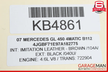 06-13 Mercedes X164 GL450 R350 Rear Left or Right Suspension Air Bag Shock OEM