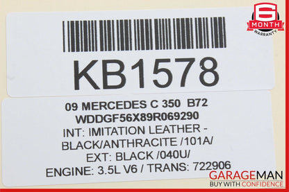 08-16 Mercedes C300 E350 GLK350 Rear Right Side Door Lock Latch Actuator