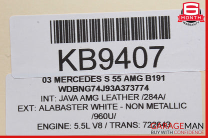 00-06 Mercedes W220 S55 AMG Front Right Door Window Regulator Motor Unit OEM