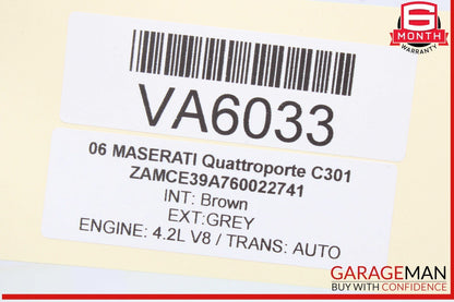 03-13 Maserati Quattroporte M139 Trunk Release Opener Control Module OEM