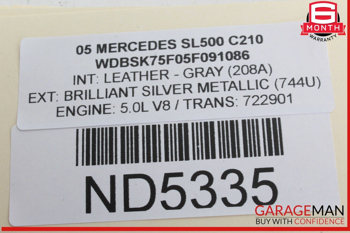 03-12 Mercedes R230 SL500 SLK280 Front Right Side Window Regulator Motor OEM