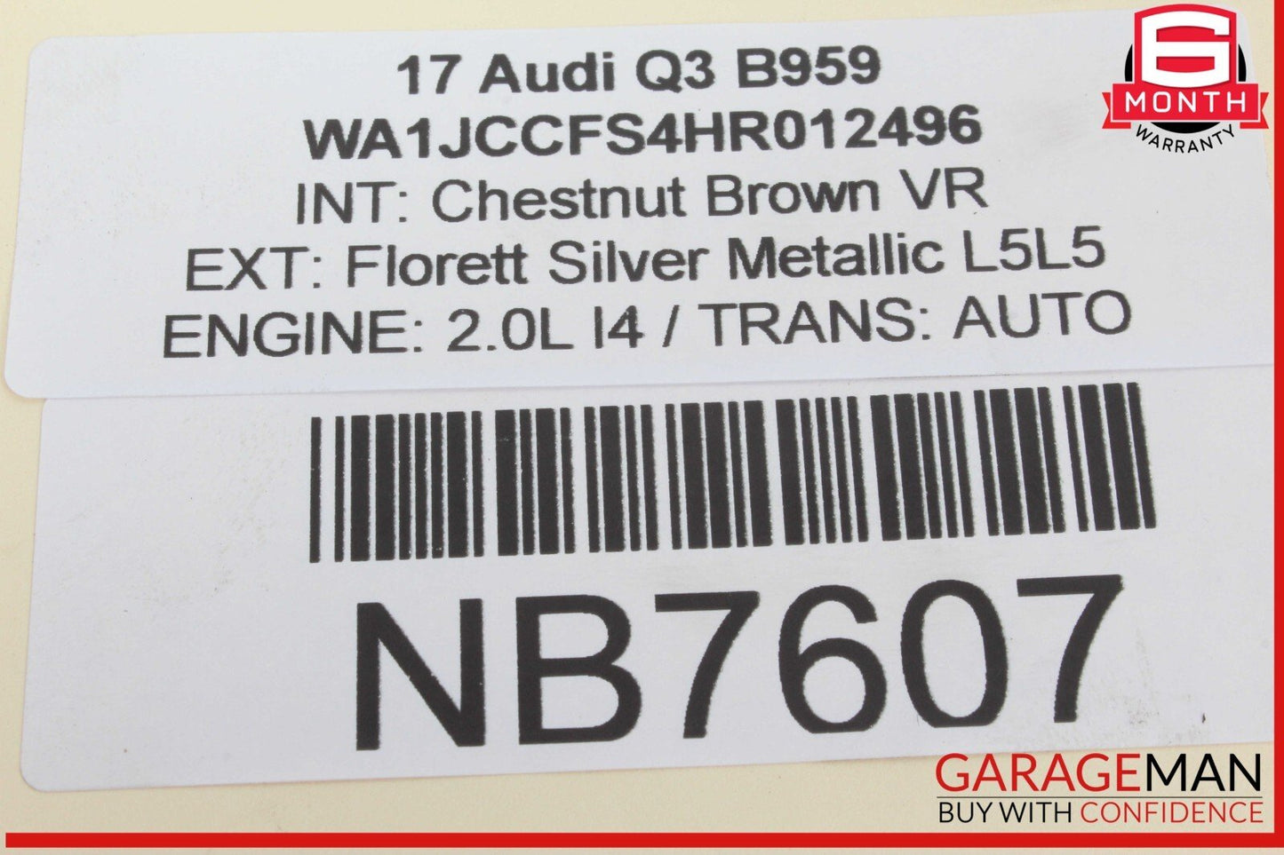 14-22 Maserati Quattroporte Rear Right Side Window Regulator Motor OEM