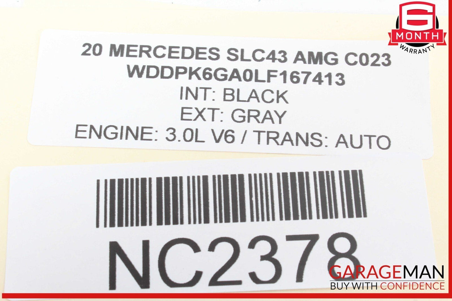 17-20 Mercedes R172 SLC43 AMG Right Side Fuel Injector Rail w/ Injectors OEM