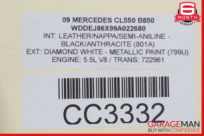 03-08 Mercedes R230 SL500 SL55 AMG SL550 Fender Front Left Driver Side OEM