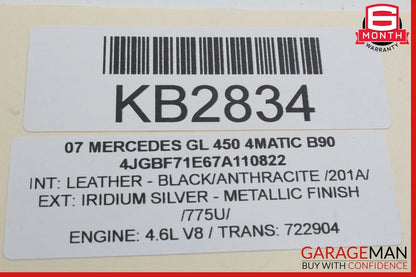 07-09 Mercedes X164 GL450 4MATIC Rear Left Side Taillight Tail Light Lamp OEM