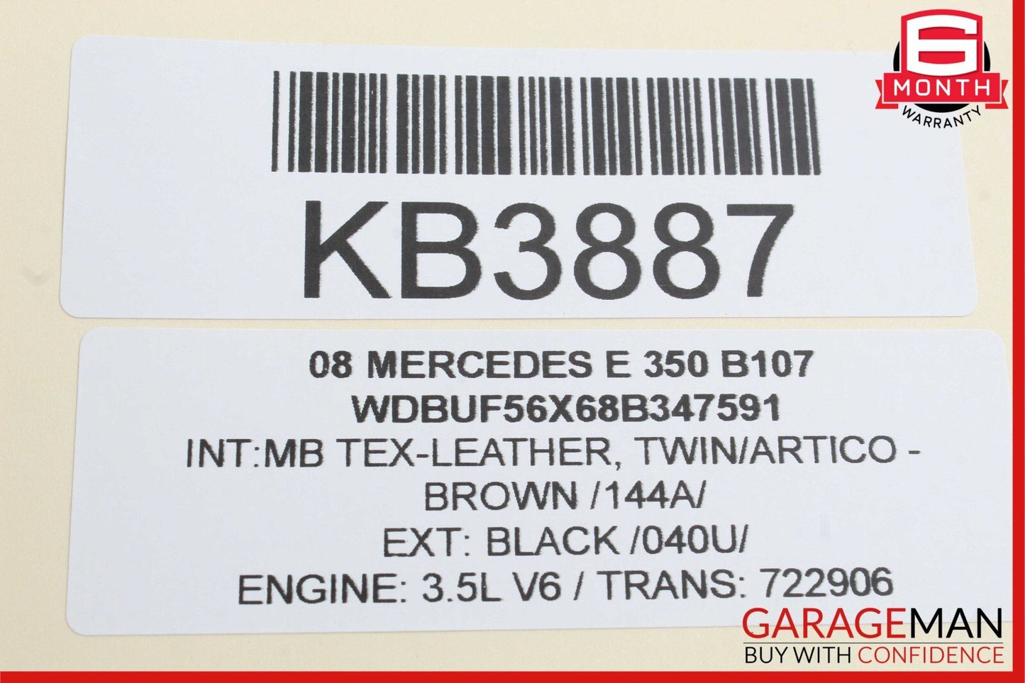07-09 Mercedes W211 E350 E550 Front Left Side Mirror Door Rear View Black OEM
