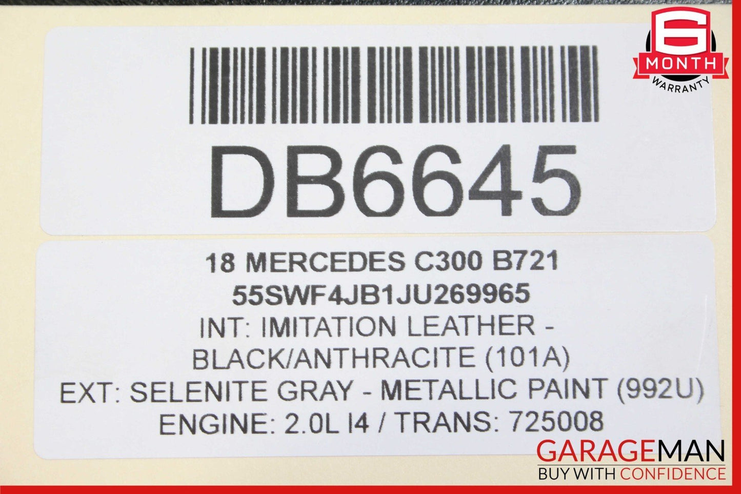 15-18 Mercedes W205 C300 C350e Front Left Interior Door Panel Anthracite Assy