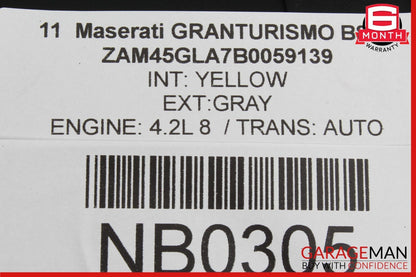 08-18 Maserati GranTurismo Rear Right Side Quarter Window Glass OEM