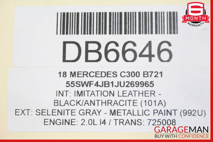 15-18 Mercedes W205 C300 C400 Rear Left Side Interior Door Panel Cover Assy