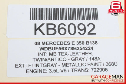 06-13 Mercedes W211 E350 S550 Front Right Engine Timing Chain Cover Plate OEM