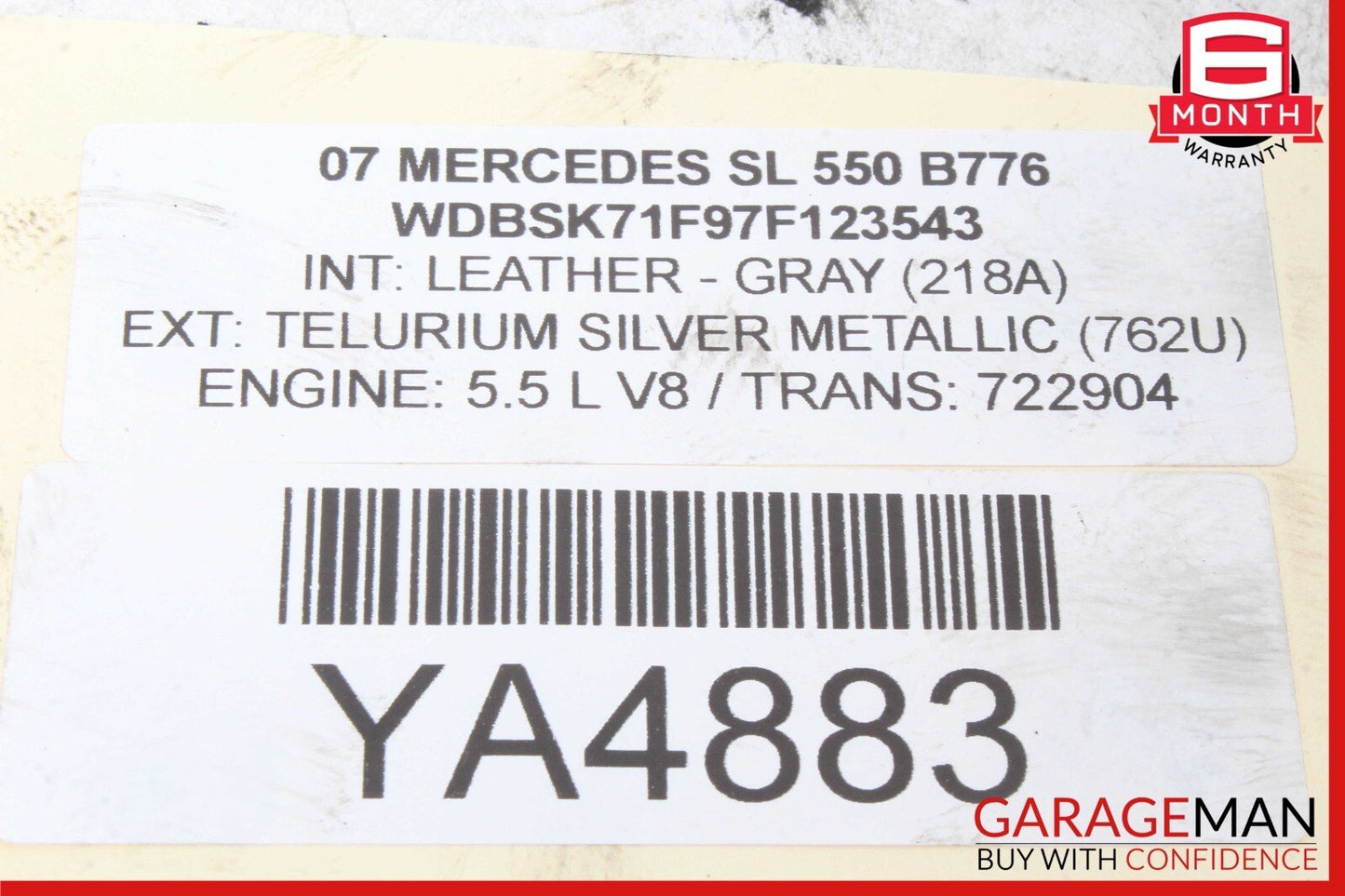 07-12 Mercedes R230 SL550 Sachs Rear Left ABC Hydraulic Strut Shock Absorber OEM