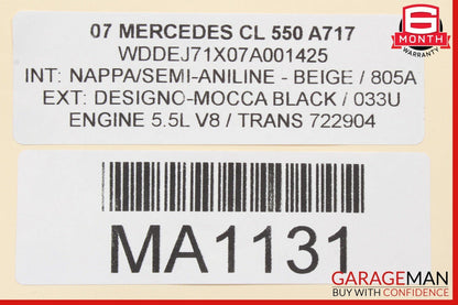 07-09 Mercedes W216 CL550 S550 S63 AMG Sirius Satellite Radio Module Receiver