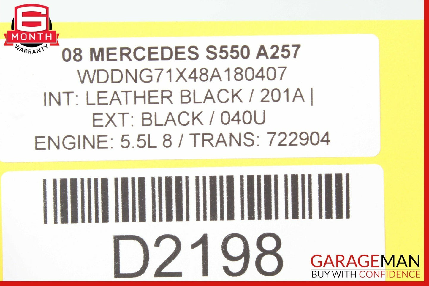 07-09 Mercedes W221 S550 CL550 Engine Cooling Fan Motor Assembly OEM