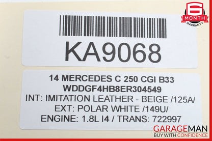 08-14 Mercedes W204 C250 C300 Front Right Side RWD Curved Wishbone Control Arm