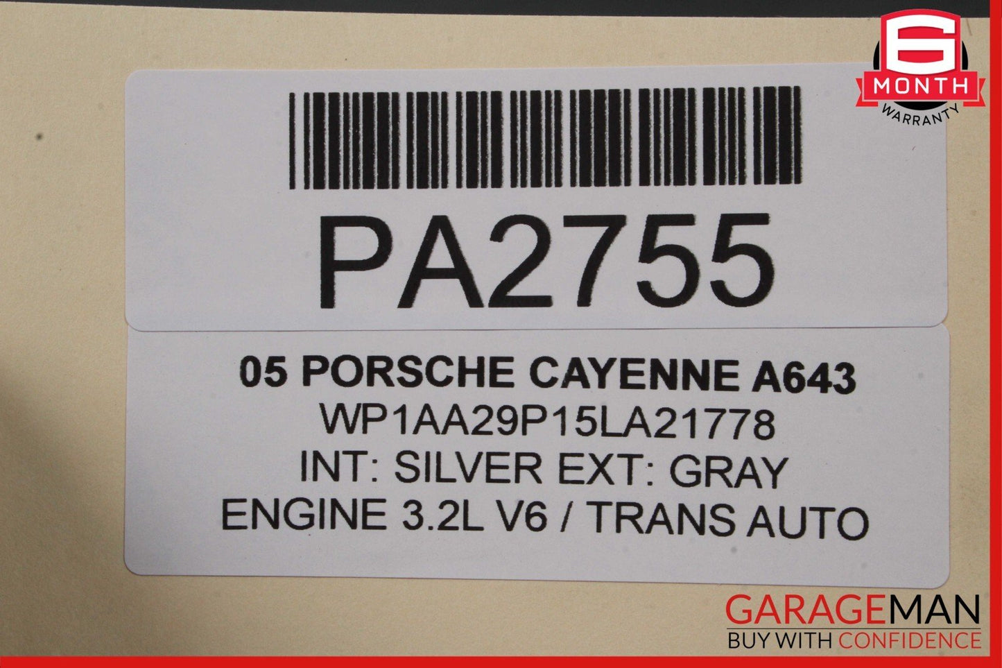 03-06 Porsche Cayenne 955 Rear Bumper Reinforcement Impact Crash Bar Rebar