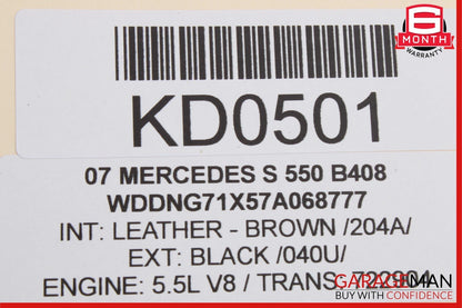 07-09 Mercedes W221 S550 Dash Board Dashboard Center Bezel Trim Cover Panel OEM