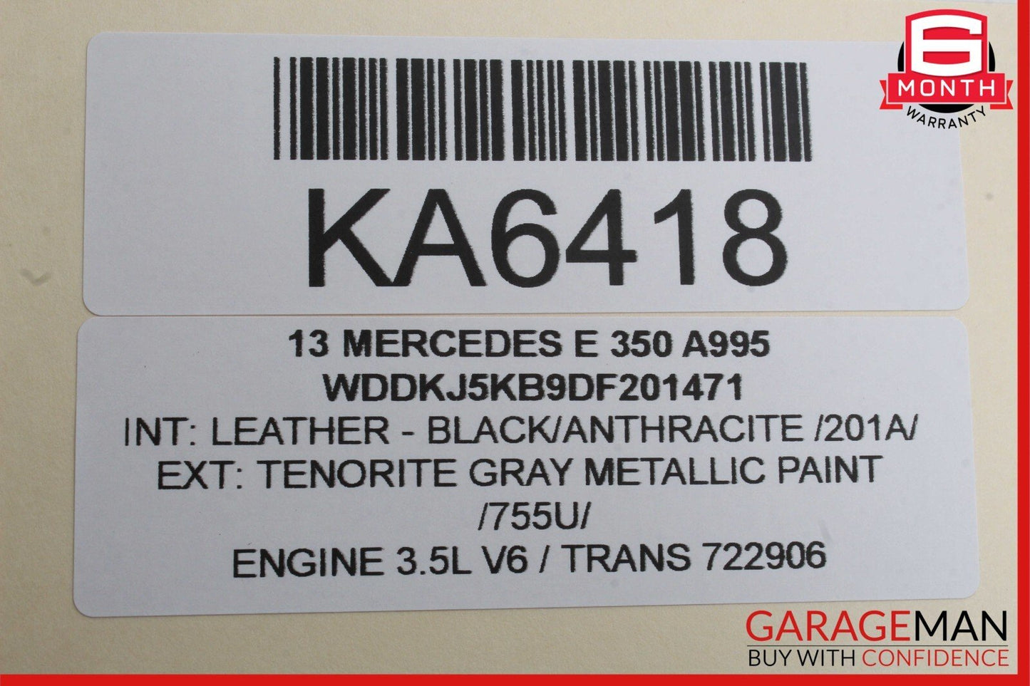 10-16 Mercedes E550 E350 Coupe Rear Left Side Door Window Regulator Motor