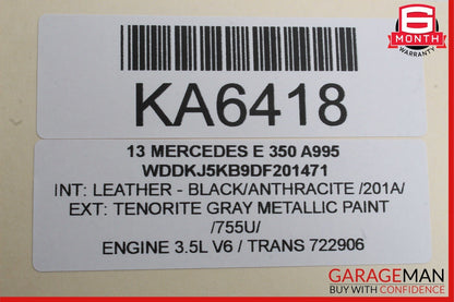 10-16 Mercedes E550 E350 Coupe Rear Left Side Door Window Regulator Motor
