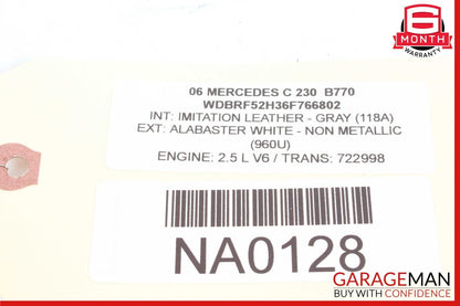 03-05 Mercedes W203 C230 SLK230 Supercharger Throttle Body Valve 1110980109 OEM