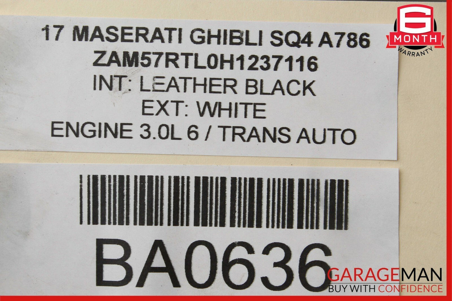 14-17 Maserati Ghibli Rear Right & Left Suspension Coil Spring Absorber Set OEM