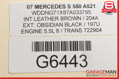 07-14 Mercedes W221 S550 CL550 Front Left Side Dash AC A/C Air Vent Trim Brown