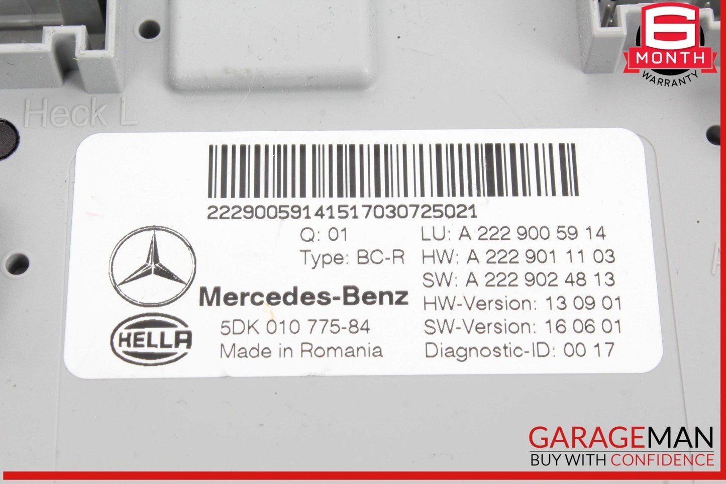 15-18 Mercedes W205 C300 C400 C350e Rear Trunk SAM Control Module Unit OEM