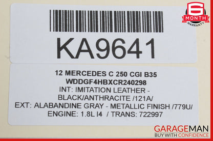 08-14 Mercedes W204 C250 Rear Right Passenger Side Door Lock Latch Actuator OEM