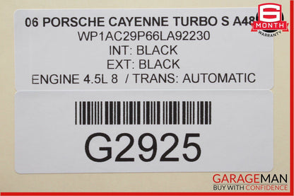 03-06 Porsche Cayenne 955 Rear Bumper Reinforcement Brace Impact Crash Bar Rebar