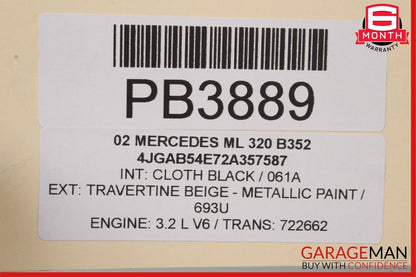 98-05 Mercedes W163 ML500 ML350 Rear Differential Diff Axle Carrier