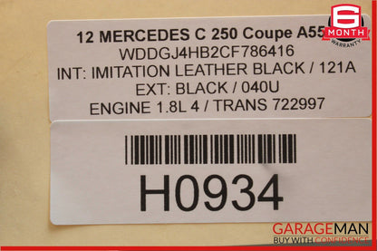 12-14 Mercedes W204 C250 Coupe Front Right Side Seat Belt Retractor Black