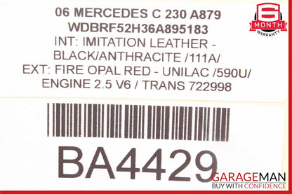 01-07 Mercedes W203 C230 C320 Rear Left Side Door Computer Control Module OEM