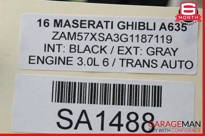 14-17 Maserati Ghibli S Q4 Body Harness Loom Inside Wiring Wire Assembly OEM