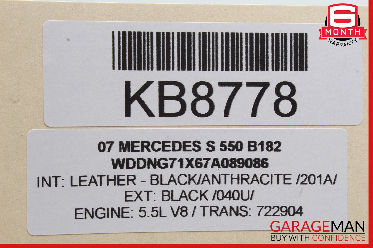 07-14 Mercedes W221 S550 CL600 CL550 Rear View Backup Camera Control Module OEM