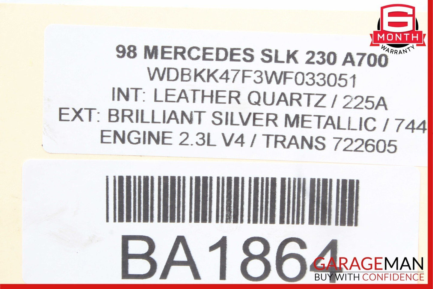 97-01 Mercedes R170 SLK230 CLK320 SL500 Power Steering Rack Gear Box Gearbox OEM